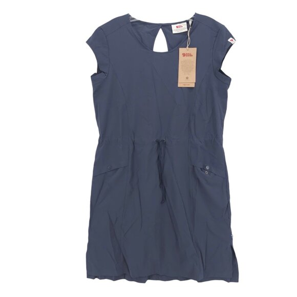 NWT FJALLRAVEN High Coast Lite Dress Navy Lightweight Cool Quick Dry Size LARGE - Picture 1 of 8